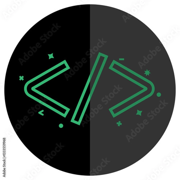Fototapeta code icon vector design symbol templates
