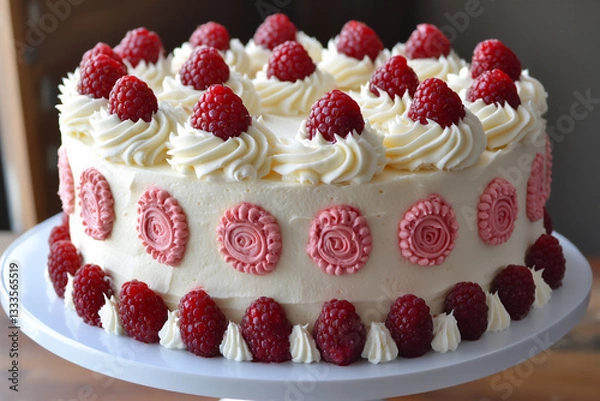 Fototapeta chocolate raspberry cake
