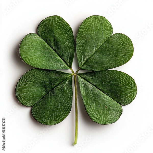 Obraz Lucky Four-Leaf Clover - Rare Lucky Four-Leaf Clover for Good Fortune | Symbolic and Natural Lucky Four-Leaf Clover for Decoration and Gifts