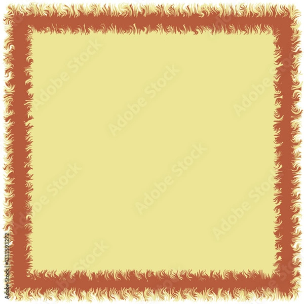 Fototapeta Napkitwosimp.eps  Square napkin with decorative fringe