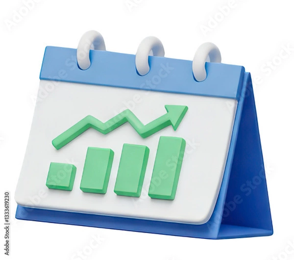 Obraz Calendar Showing Growth Chart