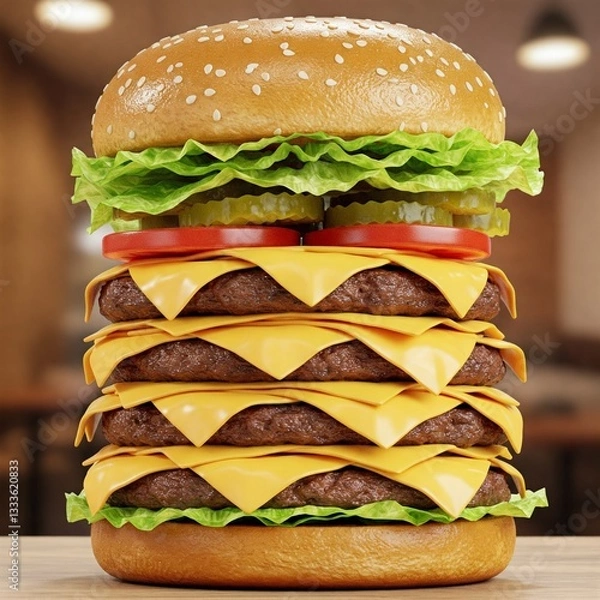 Obraz hamburger on a plate