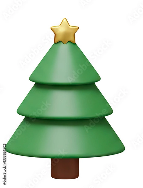 Obraz Green Christmas Tree Icon