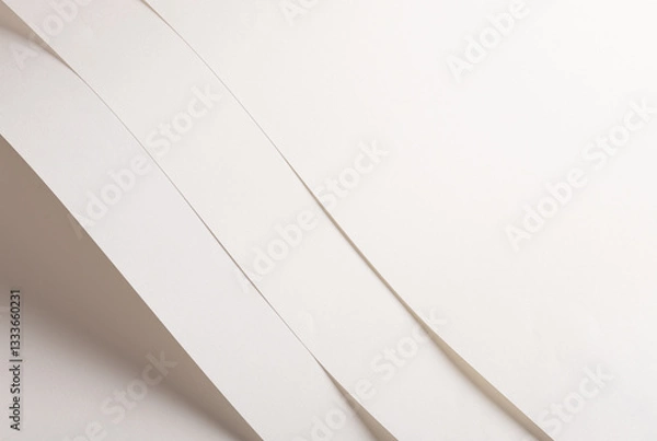 Obraz White and beige vellum paper background with a creamy, thin texture. Warm off-white tones create an elegant, luxurious finish, perfect for minimalistic, artistic stationery and decorative compositions