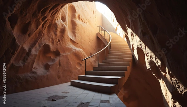 Obraz stairs in the cave