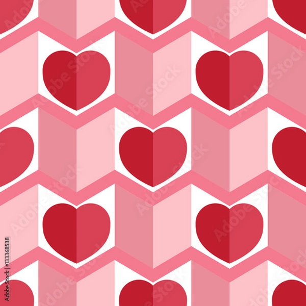 Fototapeta Seamless pattern with heart. vector background. Holiday texture. pattern for Happy Valentine's Day 
