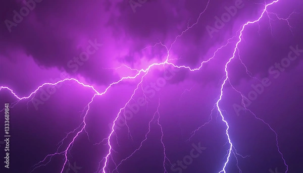 Obraz lightning in the night sky