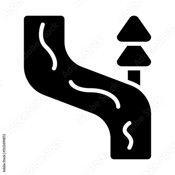 Fototapeta River Flow Solid Icon