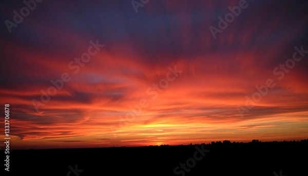 Obraz sunset over the city