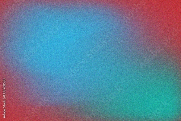 Obraz Grainy blue green gradient background, smooth noise texture 