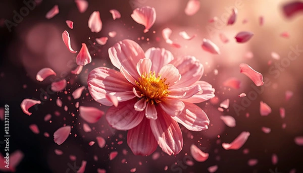 Obraz pink flowers background