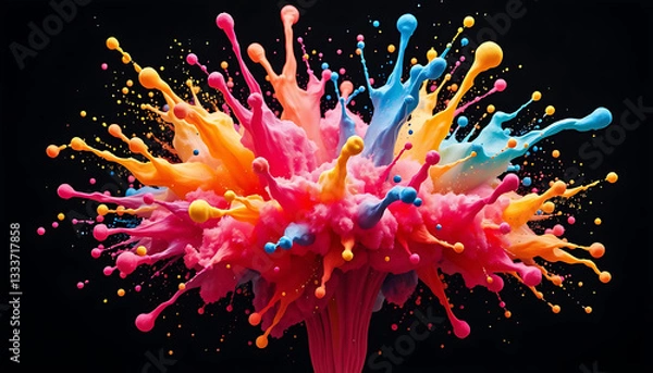 Obraz colorful fireworks explosion