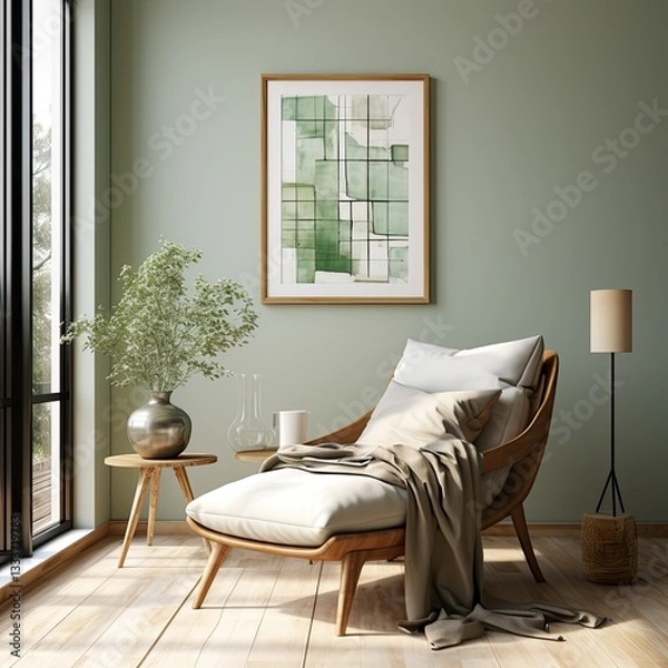 Fototapeta Soft and Elegant Abstract Painting with Neutral Hues