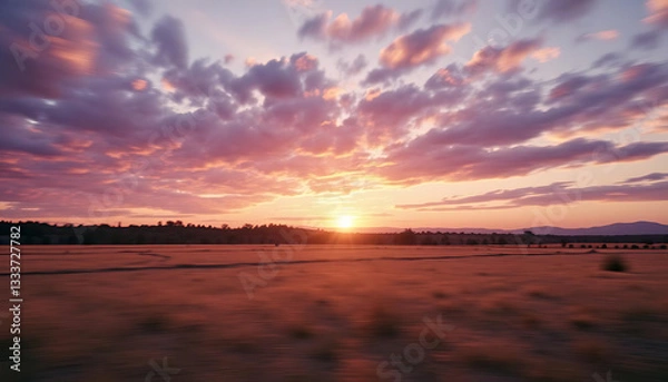 Obraz sunset over the river