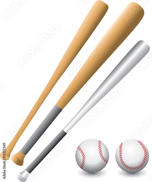 Obraz Baseballs and bats
