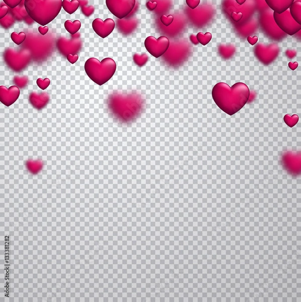 Obraz Love valentine's background with hearts.