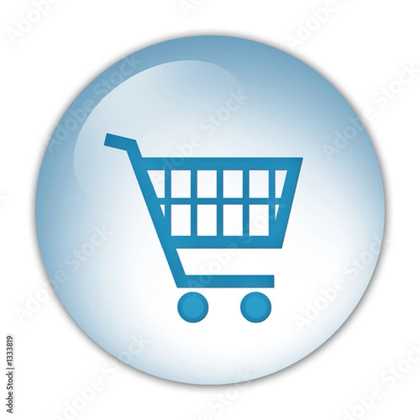 Obraz ikona, koszyk, przycisk, ikona sieci web