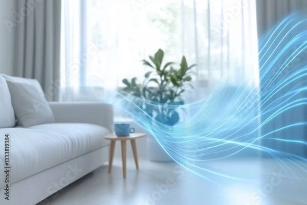 Obraz modern interior with pure air flows