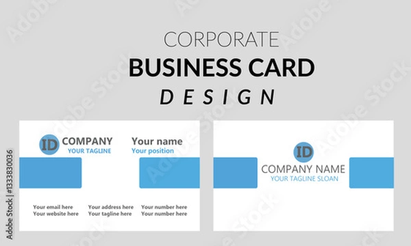 Fototapeta  Modern and simple business card design Modern presentation card with company logo Vector business card template Visiting card for business and personal use Vector illustration 
