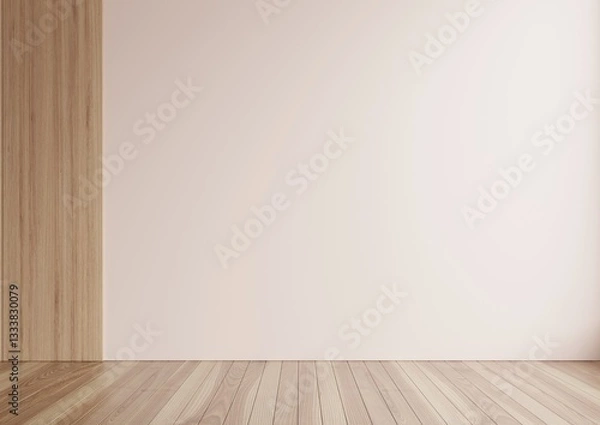 Obraz Living room with empty pink walls.3D rendering.