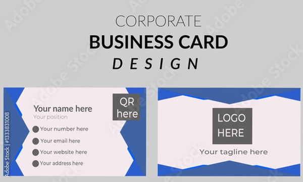 Fototapeta Minimal modern business card design featuring geometric elements
