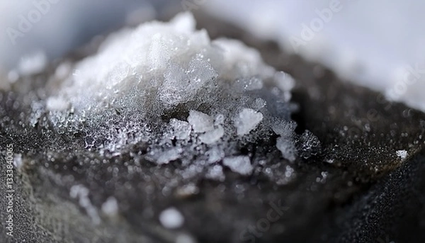Fototapeta close up of limescale build up selective focus on hard water deposit
