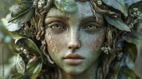 Obraz A close up portrait of an expressive nature woman