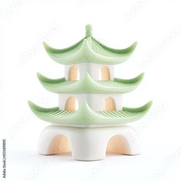 Fototapeta 3D Chinese style Jade Pagoda