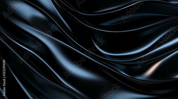 Obraz Elegant flowing dark abstract design for modern backgrounds