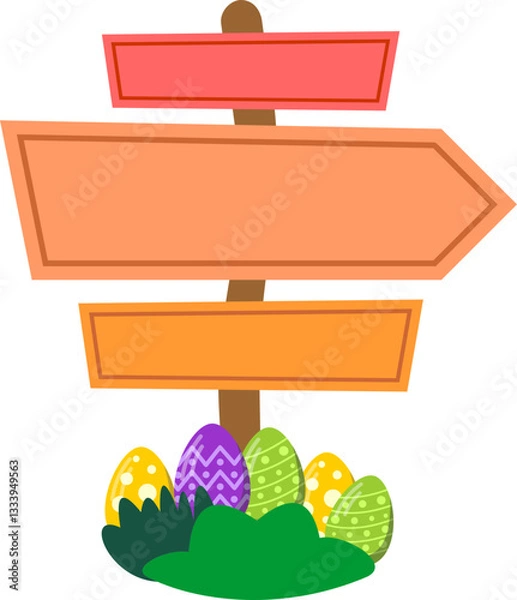 Fototapeta Easter Egg Hunt Sign