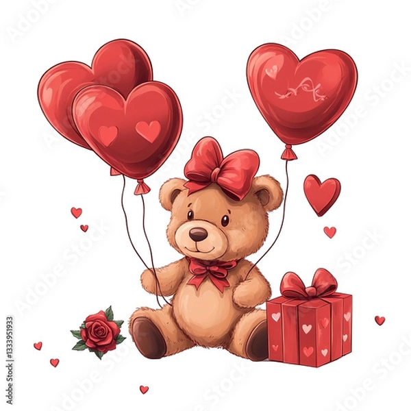 Obraz teddy bear with heart