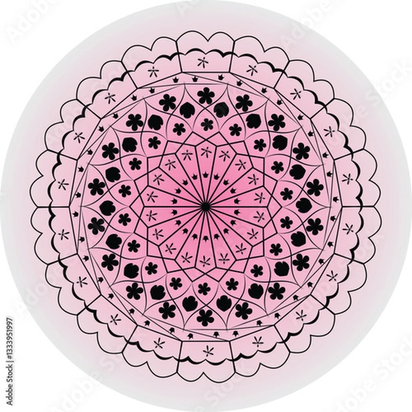 Fototapeta round ornamental round lace pattern