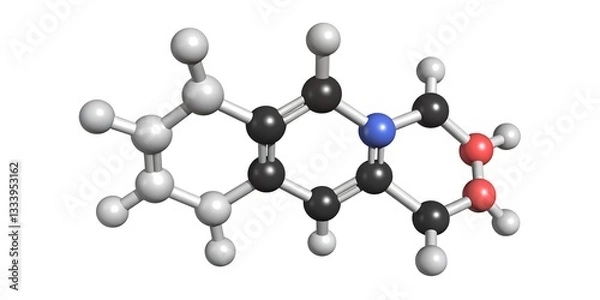Fototapeta  3D Molecular Structure of a Chemical Compound