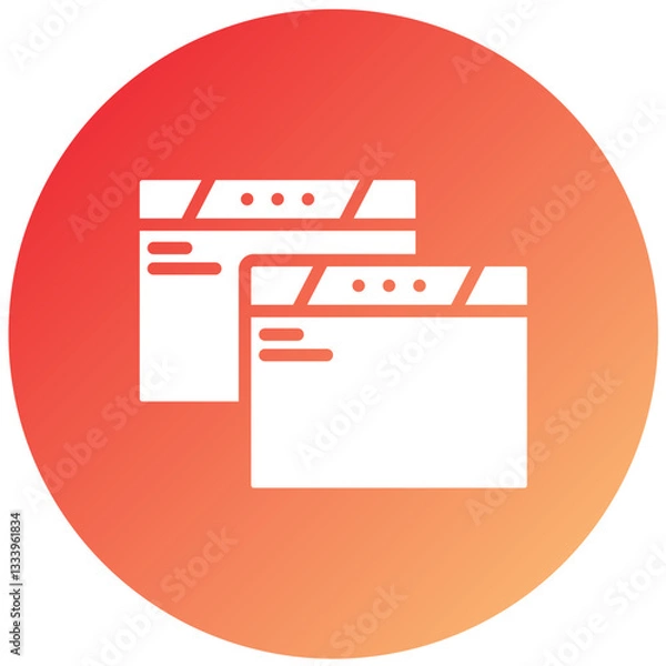 Obraz Vector Design Duplicate Browser Icon Style