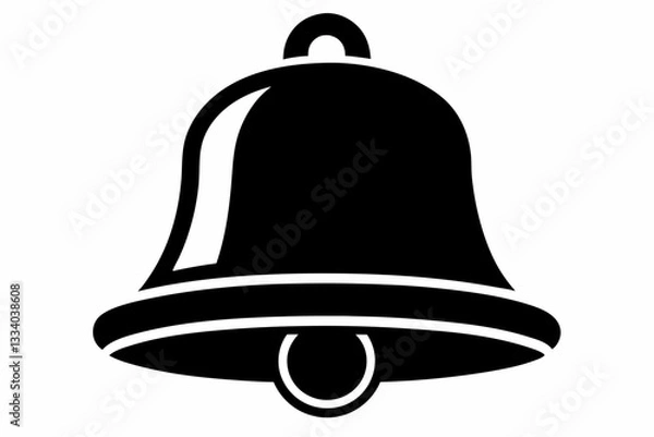 Fototapeta  bell icon line art silhouette vector illustration
