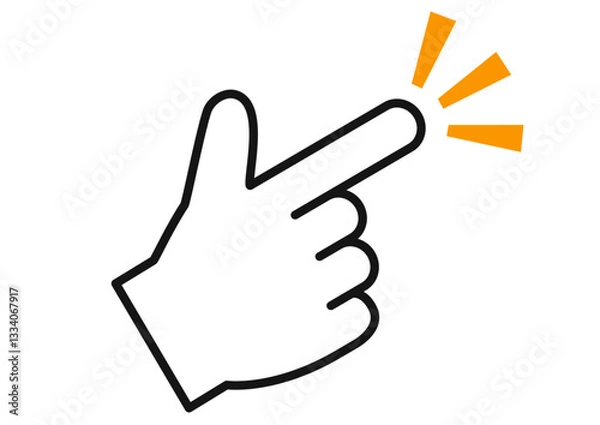 Obraz ポイント,指,チェック,注目,確認,重要,要点,大切,大事,手,強調,指さし,目印,記号,人差し指,マーク,アイコン,クリック,ヒント,方向,誘導,案内,一番,ワンポイント,印,挿絵,素材,指差し,教科書,学校,勉強,イラスト,注目ポイント,プレゼン,プレゼンテーション,タッチ,広告,仕事,矢印,カーソル,モノクロ,手袋,マウス,軍手,人指し指,気付く,ひらめき