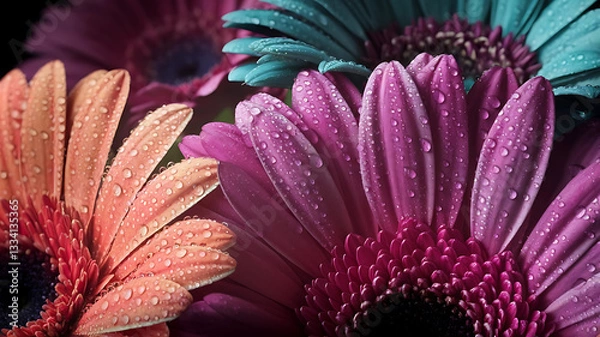 Obraz red gerber daisy