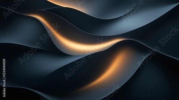 Obraz Dark Gradient Background with Soft Glow