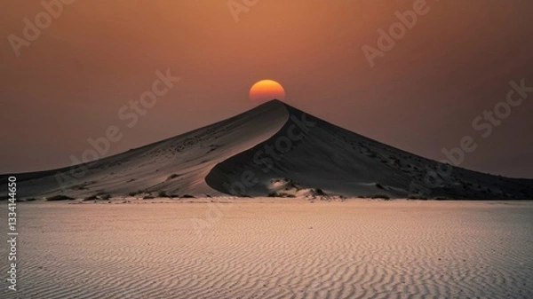 Fototapeta desert landscape with sunset