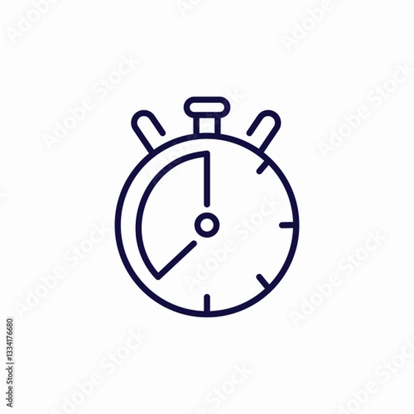 Fototapeta time reminder icon sign vector