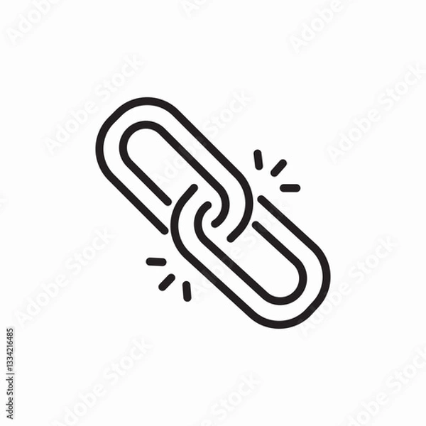 Obraz chain link icon sign vector