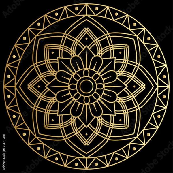 Obraz Mandala gold Vector