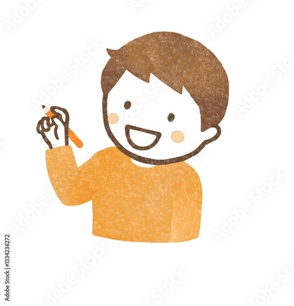 Obraz ペンを持つ子供