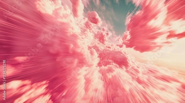 Fototapeta pink tone clouds background