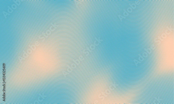 Obraz Abstract halftone grunge texture background image. Line art vintage vector background. Blue sky in engraving style.