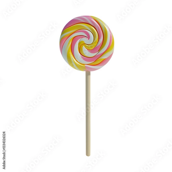 Fototapeta lollipop cartoon isolated on white background full depth of field 