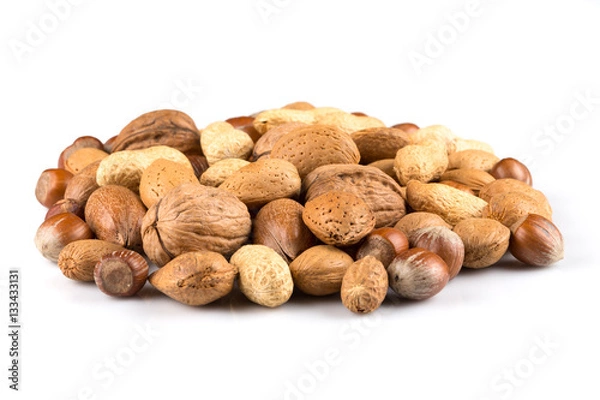 Fototapeta Mixed nuts in shells