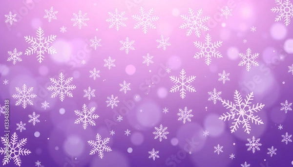 Obraz Purple Winter Snowflake Background