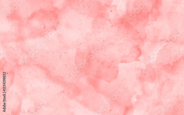 Obraz Watercolor soft pink abstract background. Red ink and watercolor textures on white paper background. Paint leaks and ombre effects.