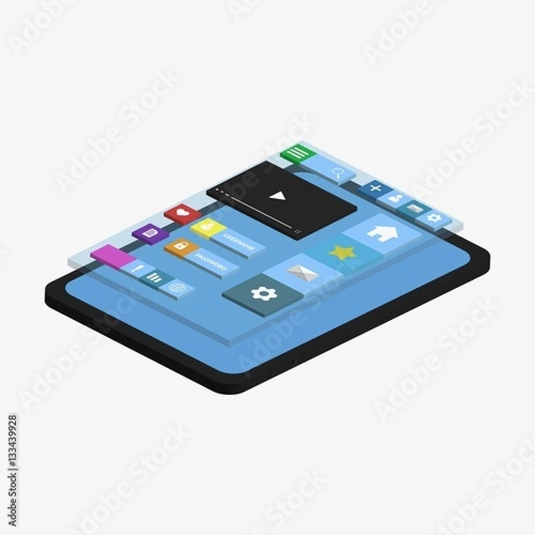 Fototapeta Mobile app development